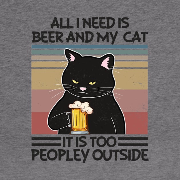 All I Need Is Beer And My Cat - Love Cats by dashawncannonuzf